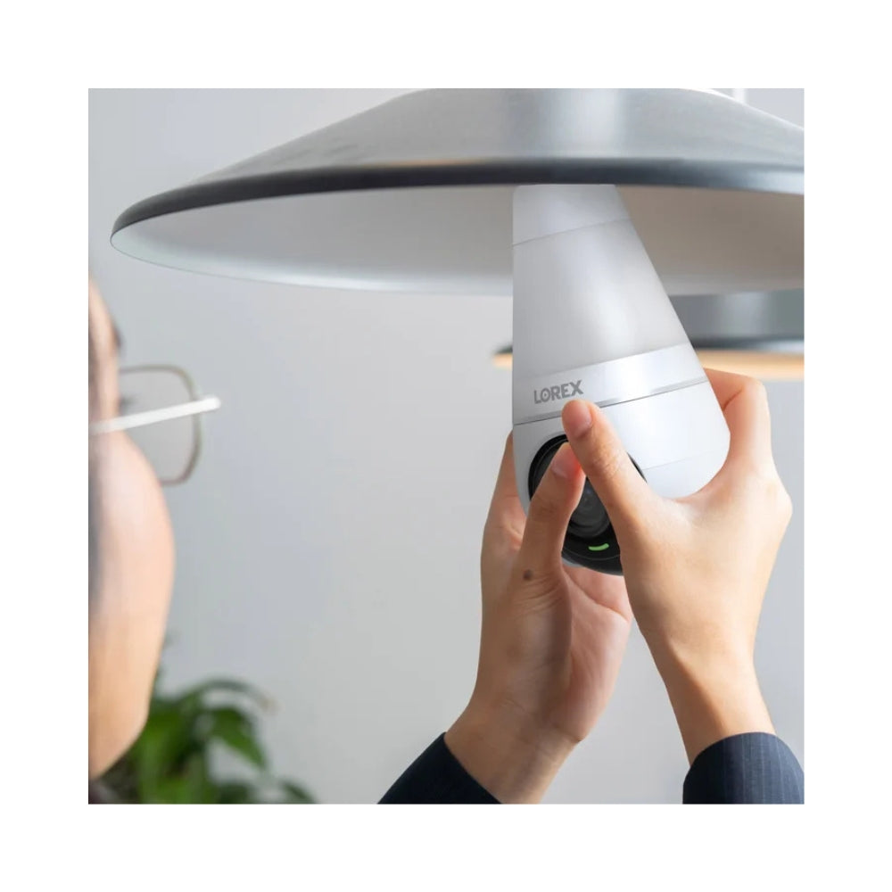 Lorex - 2K Wi-Fi Smart Bulb Security Camera, Pack of 2