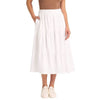 Matty M - Long ruffled skirt in linen blend