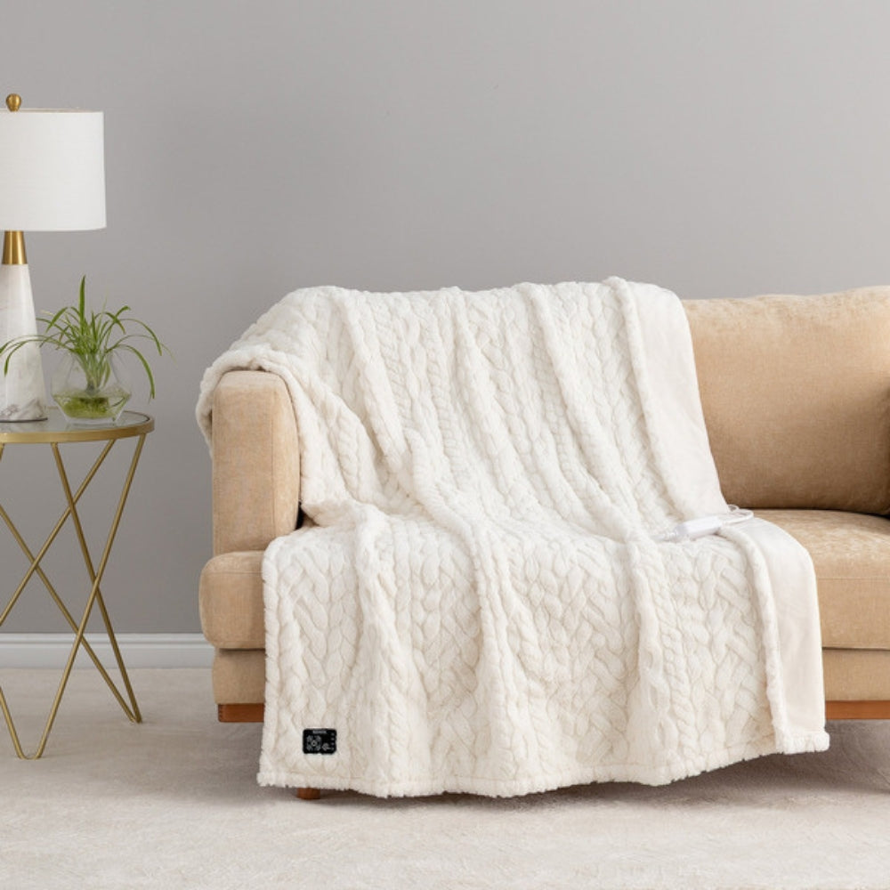 Berkshire - Deluxe Heated Faux Fur Throw