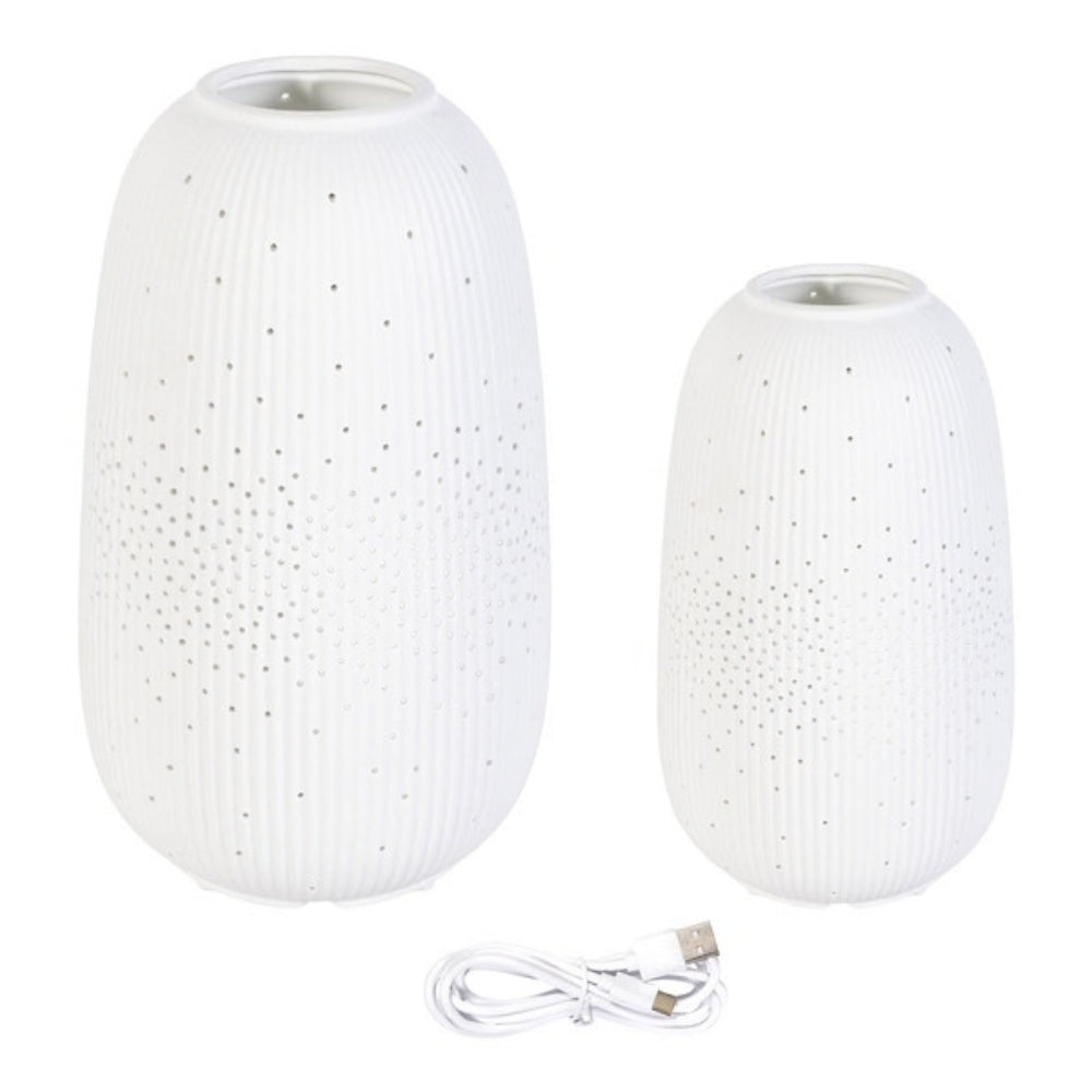 Evergreen - Porcelain LED Lantern, 2 pieces