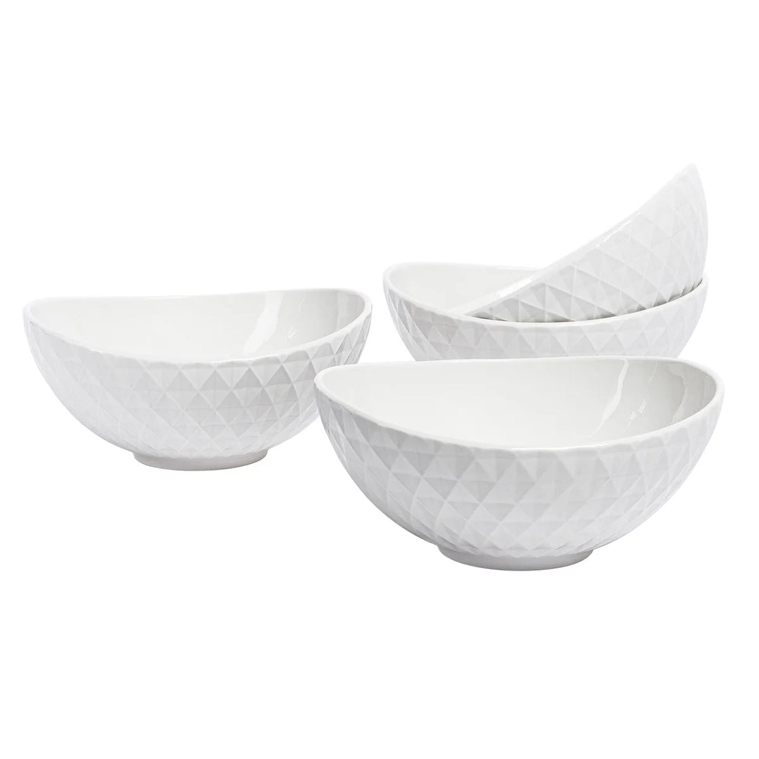Over & Back 4-Piece Stoneware Serving Bowl Set