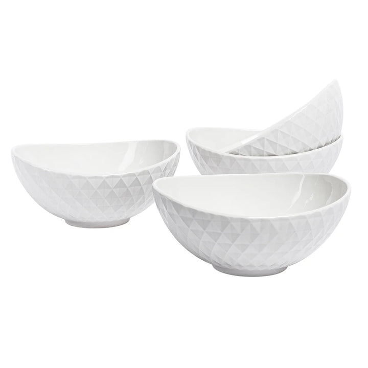Over & Back 4-Piece Stoneware Serving Bowl Set