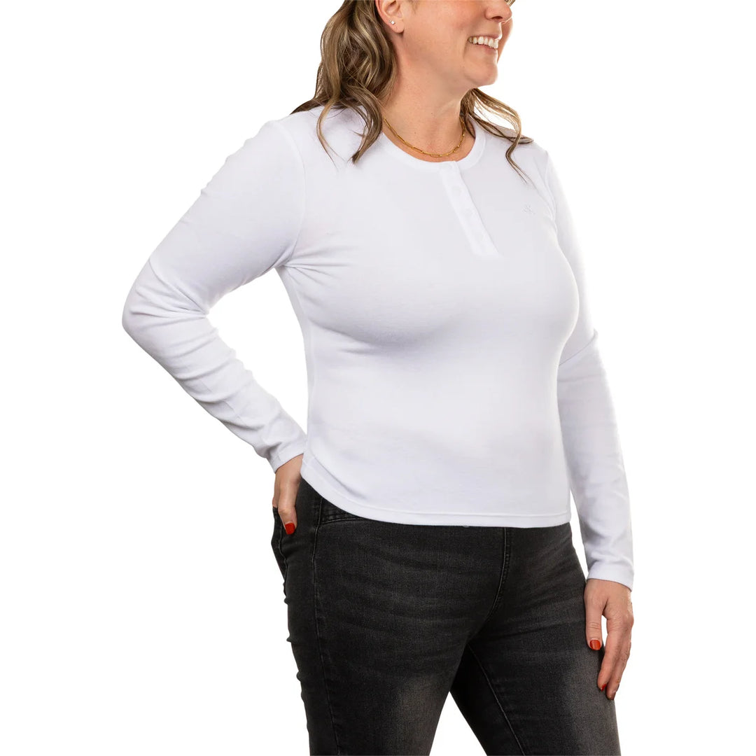 Calvin Klein - Chandail henley en maille à manches longues