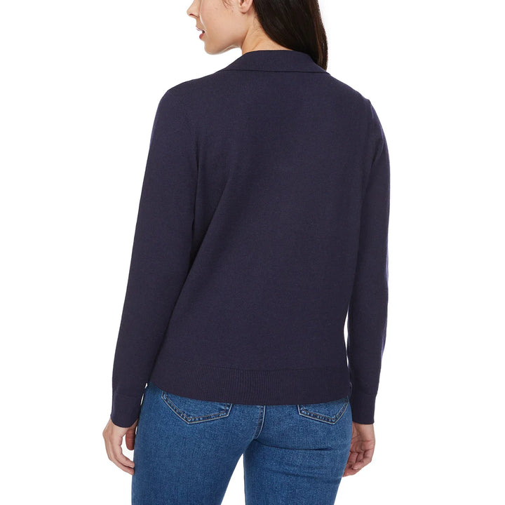 Loft – Fine Knit Sweater with Johnny Collar