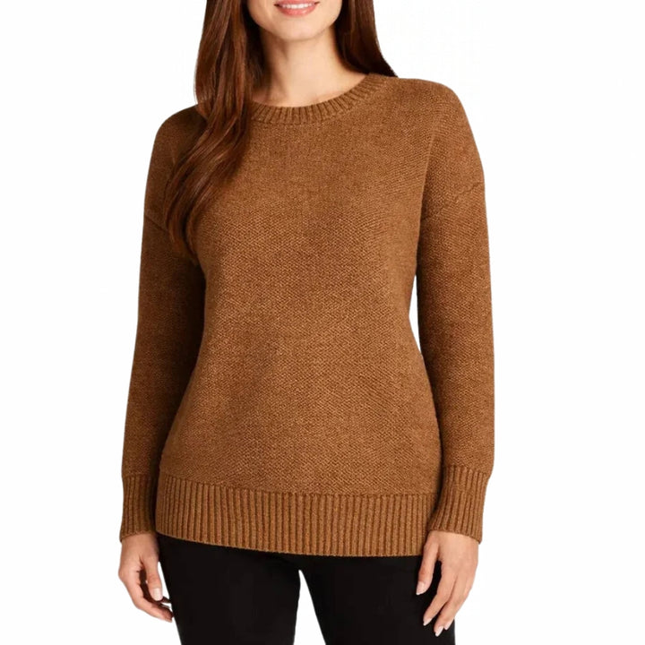 Matty M - Waffle Knit Crew Neck Sweater