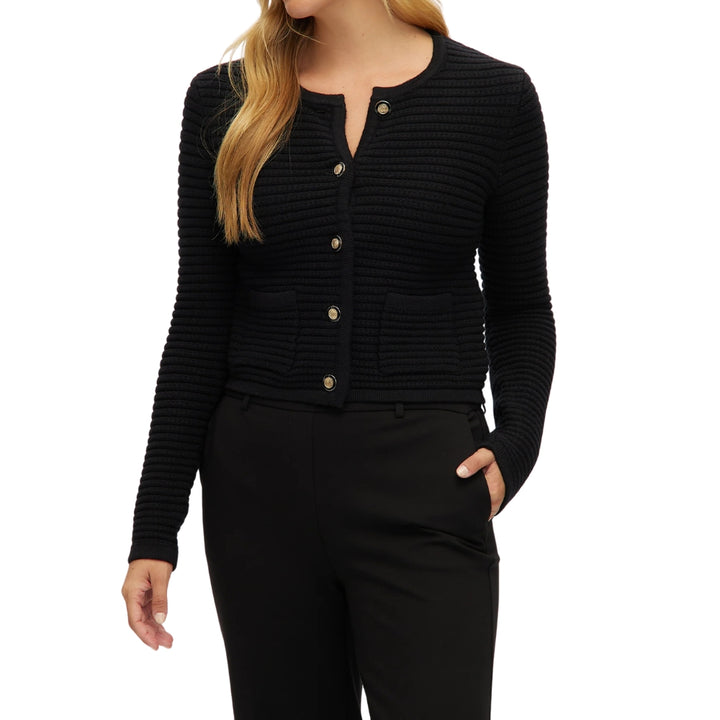 Hilary Radley - Cardigan tricoté à col rond