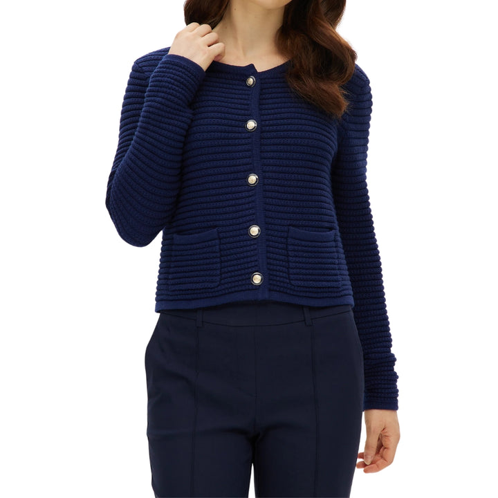 Hilary Radley - Cardigan tricoté à col rond