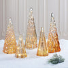 Set of 5 LED glass trees