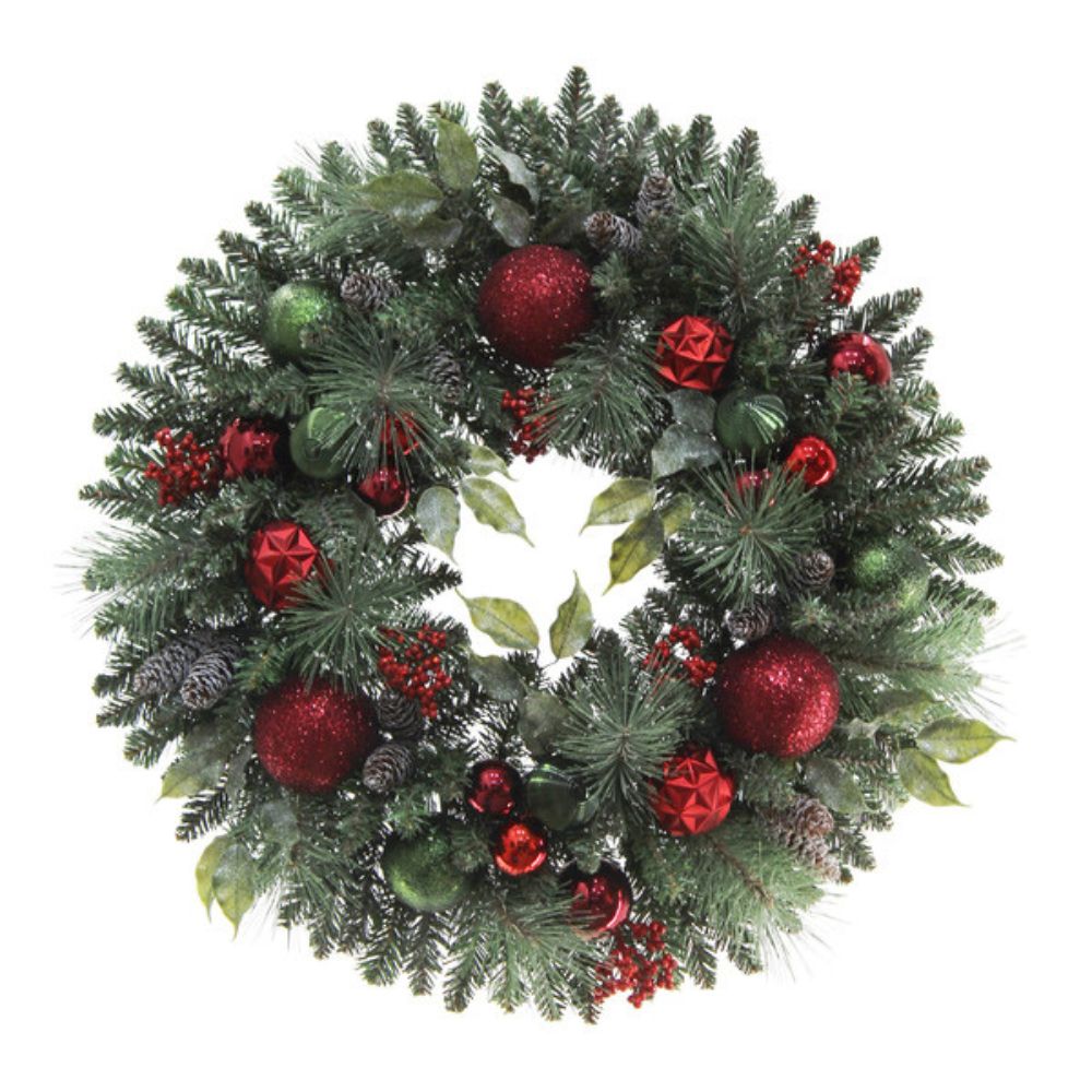 Couronne de Noël non illuminée 30 po