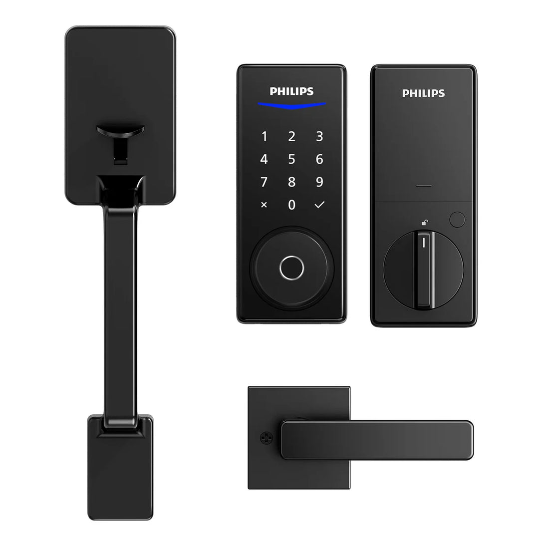 Philips - Series 1000 electronic lock with deadbolt and handle