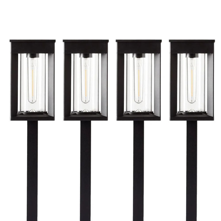 Naturally Solar - Luminaires solaires de parterre, paquet de 4