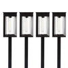Naturally Solar - Luminaires solaires de parterre, paquet de 4