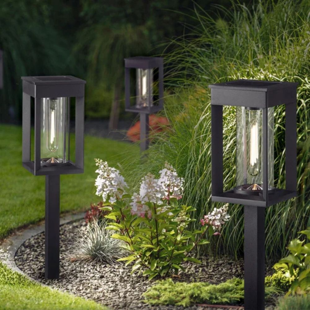 Naturally Solar - Luminaires solaires de parterre, paquet de 4