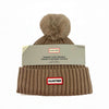 Hunter - Ribbed Cuff Beanie with Pom Pom
