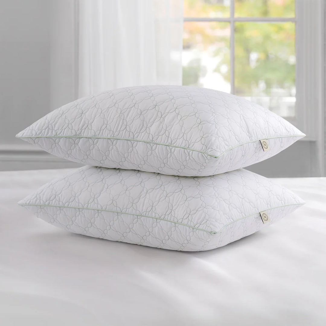 Martha Stewart - Oreillers matelassé Trellis Bloom, paquet de 2