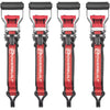 Powerbuilt - Set of 4 ratchet straps 3.8 cm × 4.8 m (1.5 in × 16 ft)