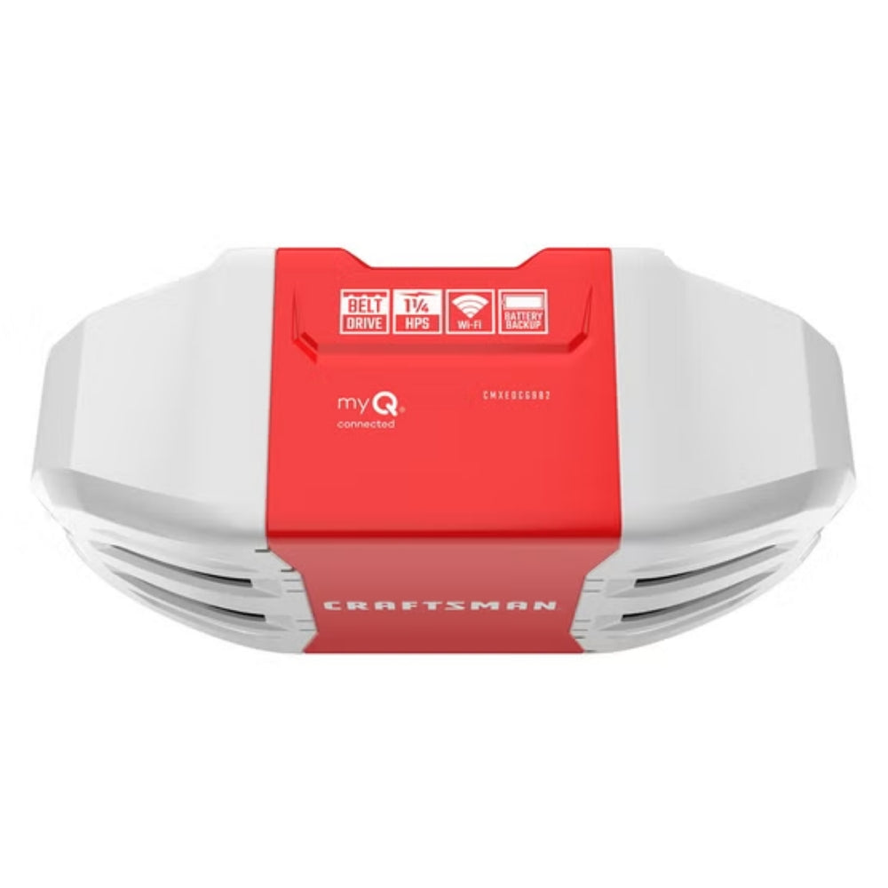 Craftsman - Ouvre-porte de garage intelligent 1-1/4 HP avec batterie de secours et caméra