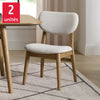 Pike & Main - Ensemble de 2 chaises en tissu pour salle à manger
