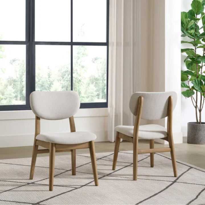 Pike & Main - Ensemble de 2 chaises en tissu pour salle à manger