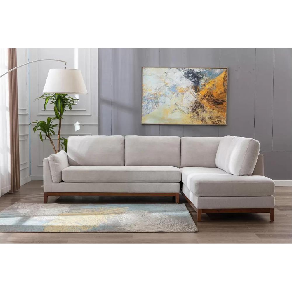 ZOY Home Furnishing - Two Piece Sectional Stationary Sofa (Monroe Model) 