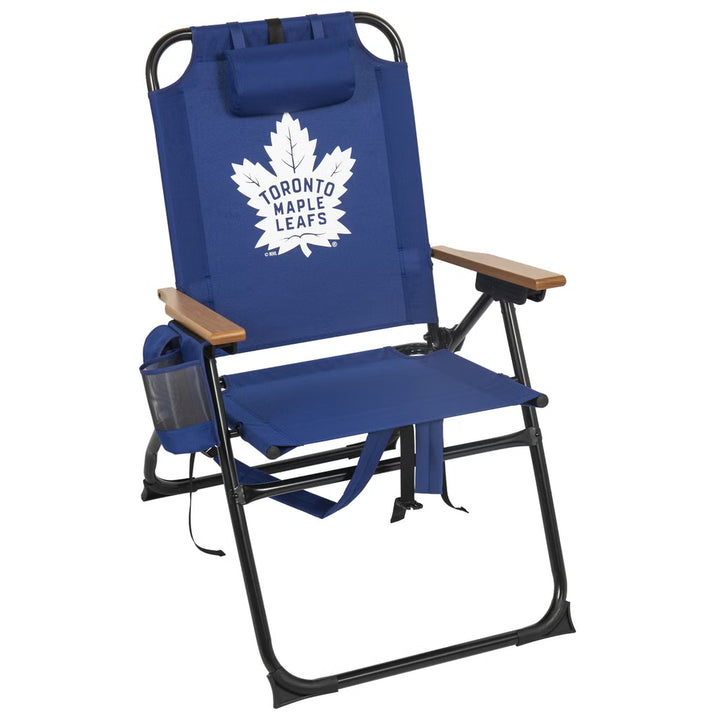 NHL - Folding chair with wooden armrests, 4 positions