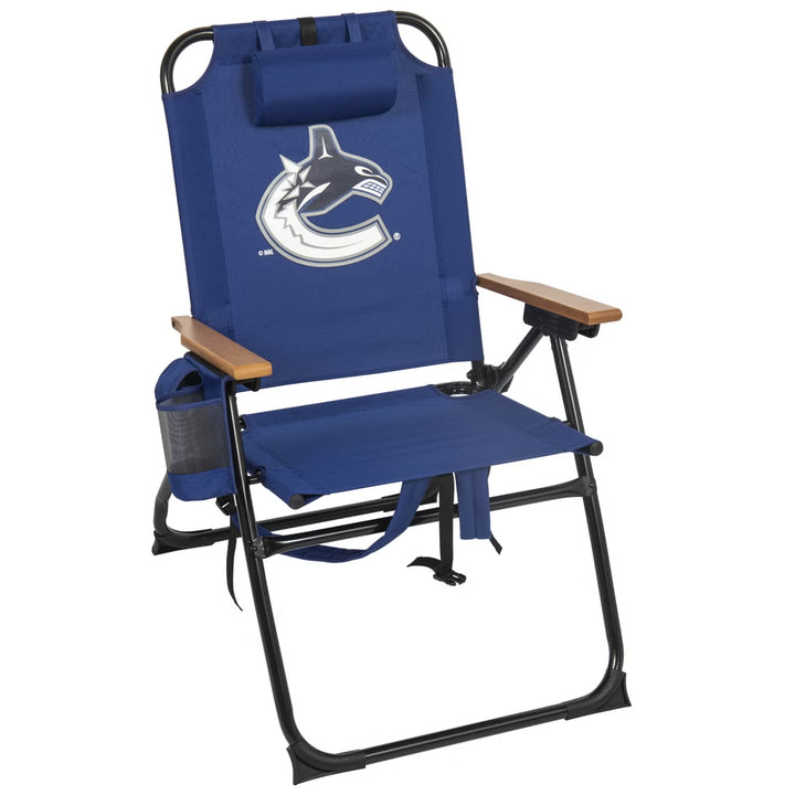 NHL - Folding chair with wooden armrests, 4 positions
