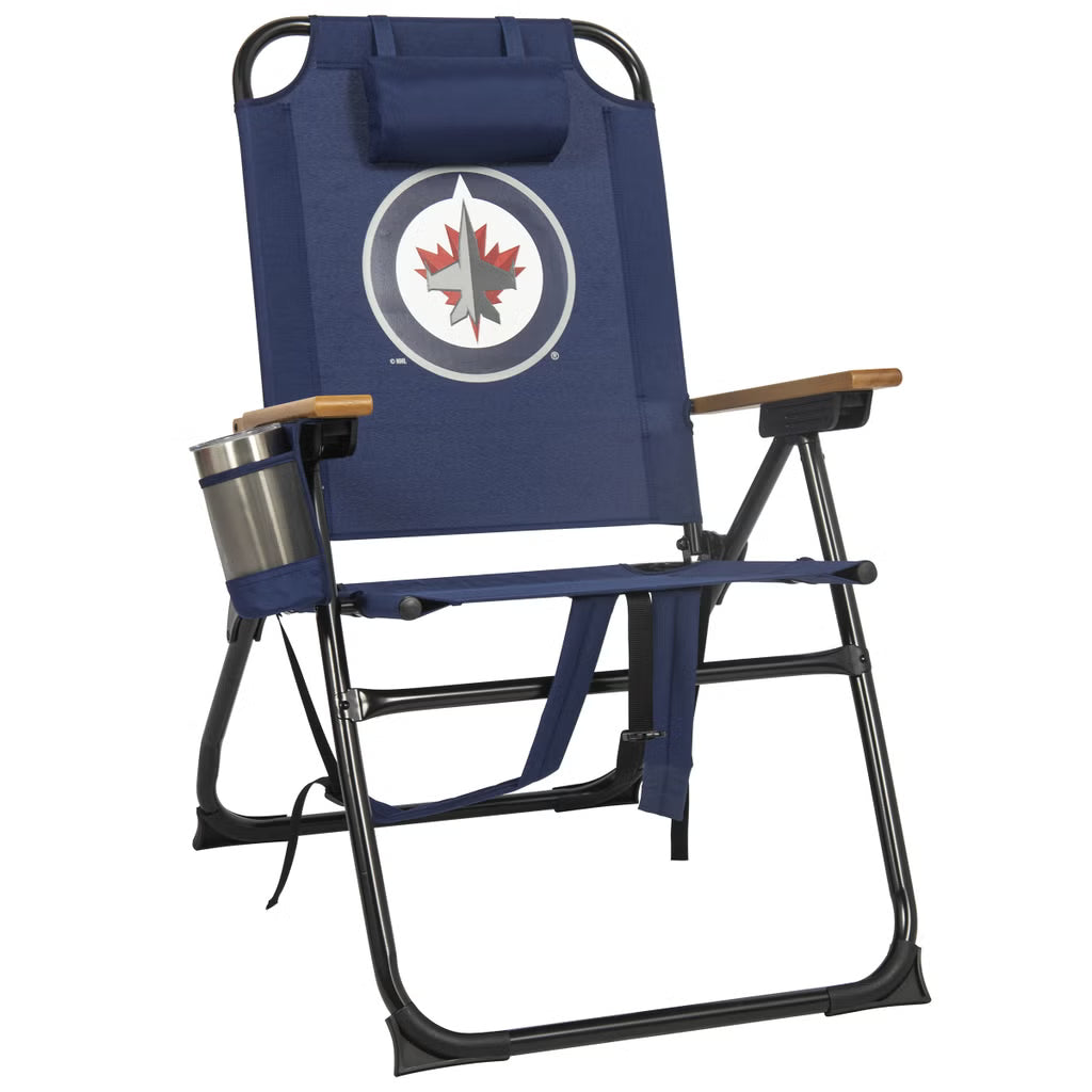 NHL - Folding chair with wooden armrests, 4 positions