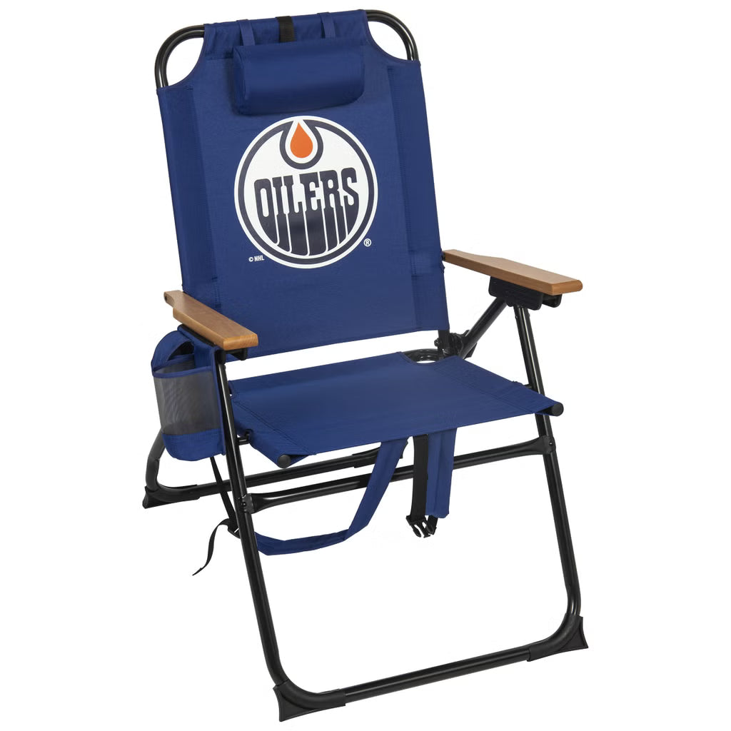 NHL - Folding chair with wooden armrests, 4 positions