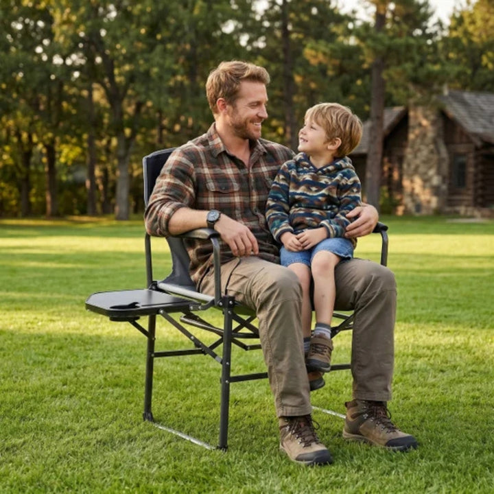 KingCamp - Quick-fold director's chair with oversized seat