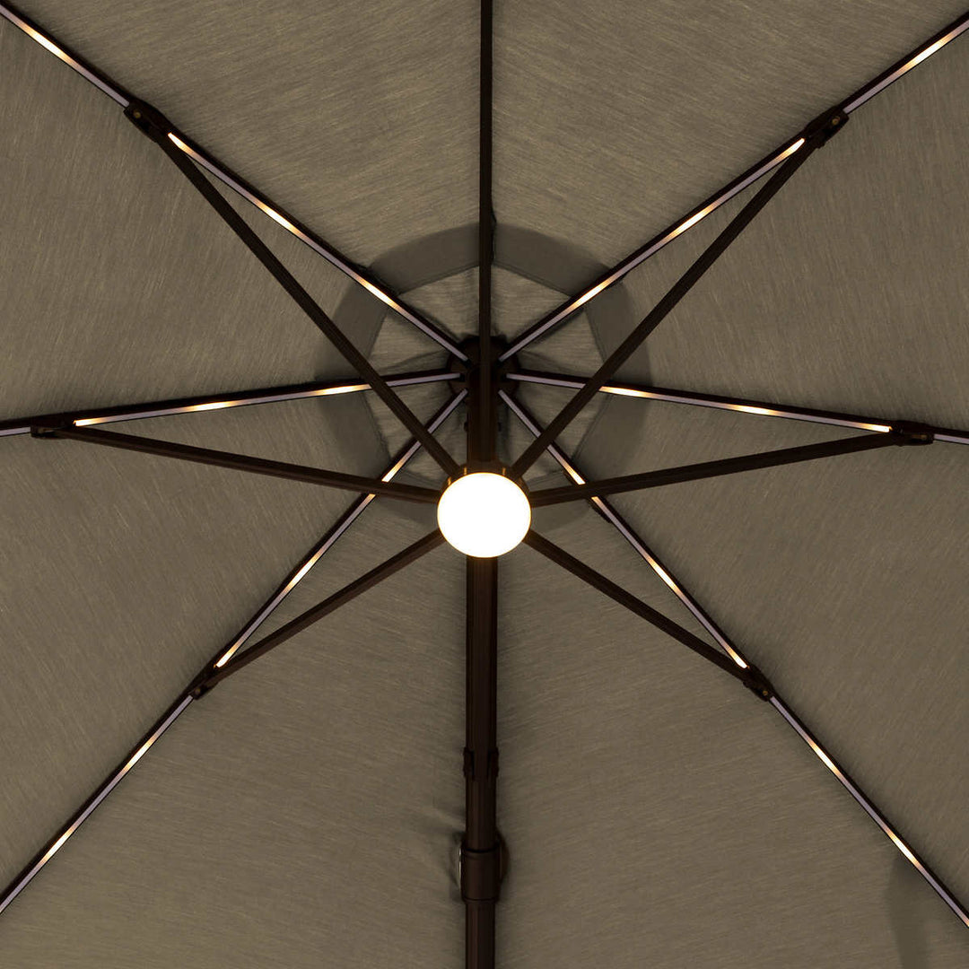 Sentry de Seasons - Parasol en porte-à-faux solaire carré de 10 pi