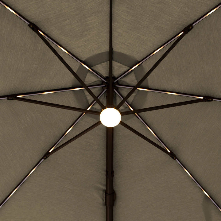 Sentry de Seasons - Parasol en porte-à-faux solaire carré de 10 pi