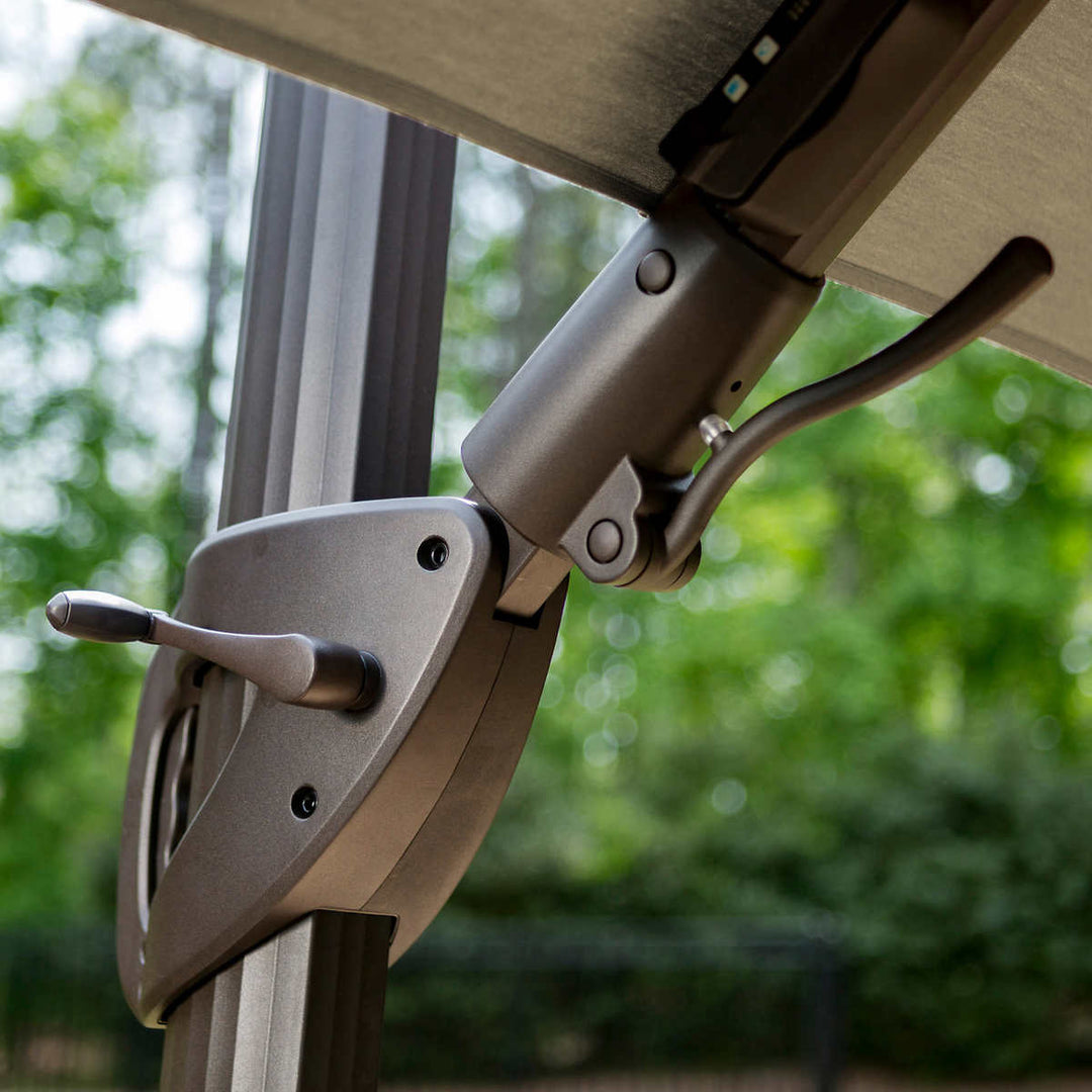 Sentry de Seasons - Parasol en porte-à-faux solaire carré de 10 pi