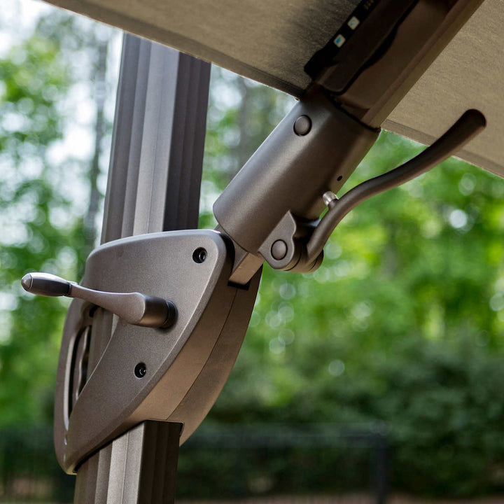 Sentry de Seasons - Parasol en porte-à-faux solaire carré de 10 pi