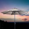 SunVilla - Parasol de marché rond à DEL solaire de 3 m (10 pi)