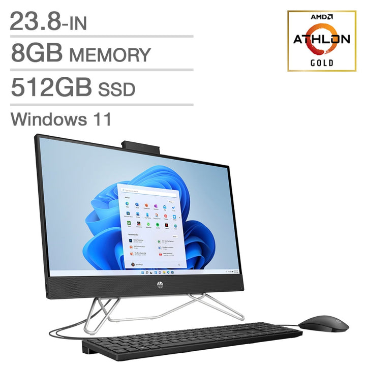 HP - Ordinateur de bureau tout-en-un 24-cb0309, AMD Athlon Gold 3150U