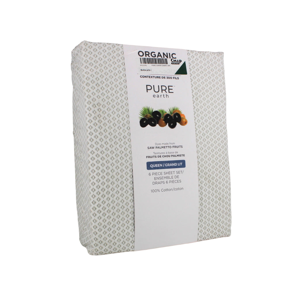 Pure Earth - Ensemble de draps, 6 pièces