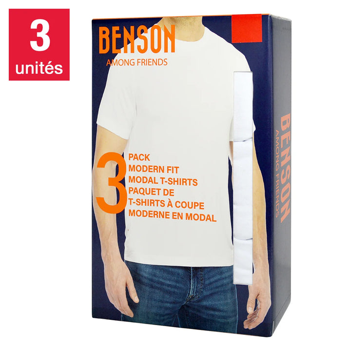 Benson - Crew Neck Modal T-Shirt, Pack of 3