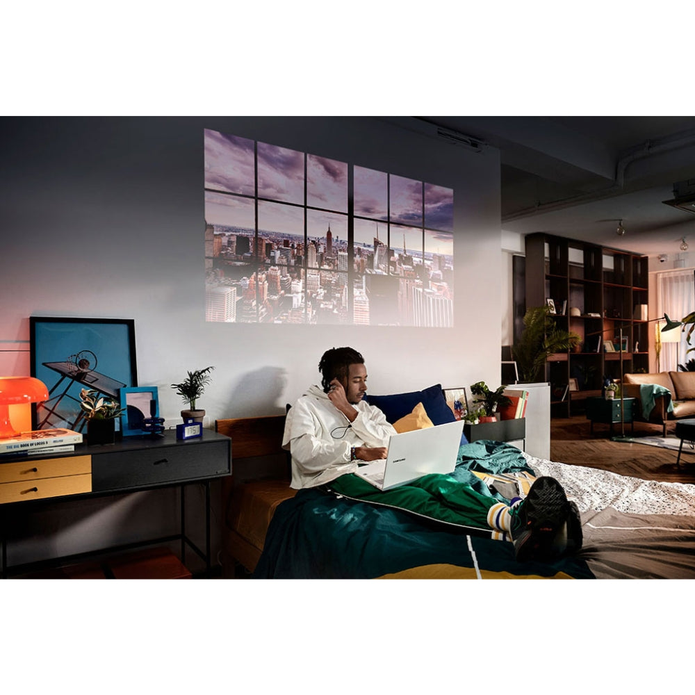 Samsung - Portable Home Cinema Projector The Freestyle SP-LSP3BLAXZC