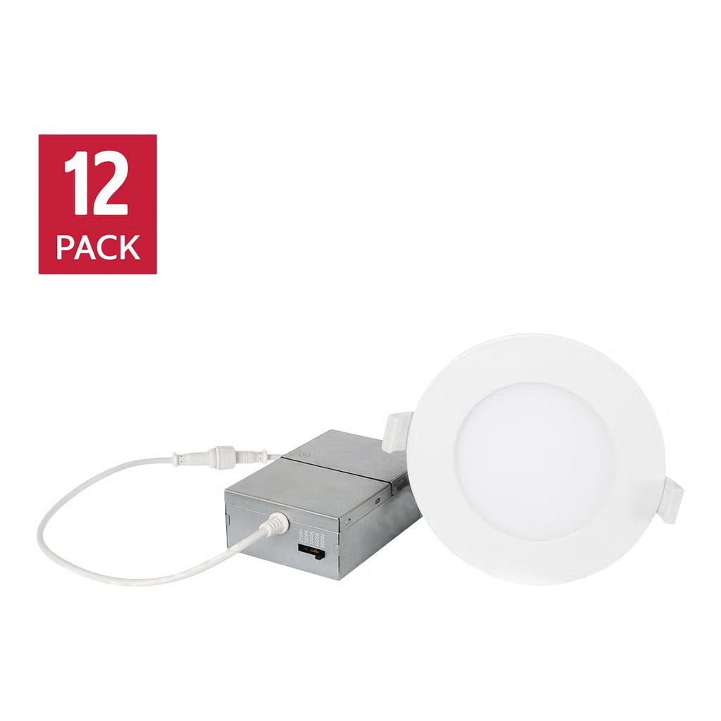 Luminus - Ensemble de 12 panneaux encastrés 4 po, 5CCT