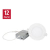 Luminus - Ensemble de 12 panneaux encastrés 4 po, 5CCT