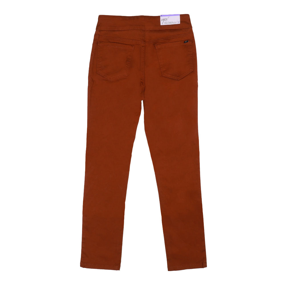 Up! - Women's five-pocket open-front trousers 