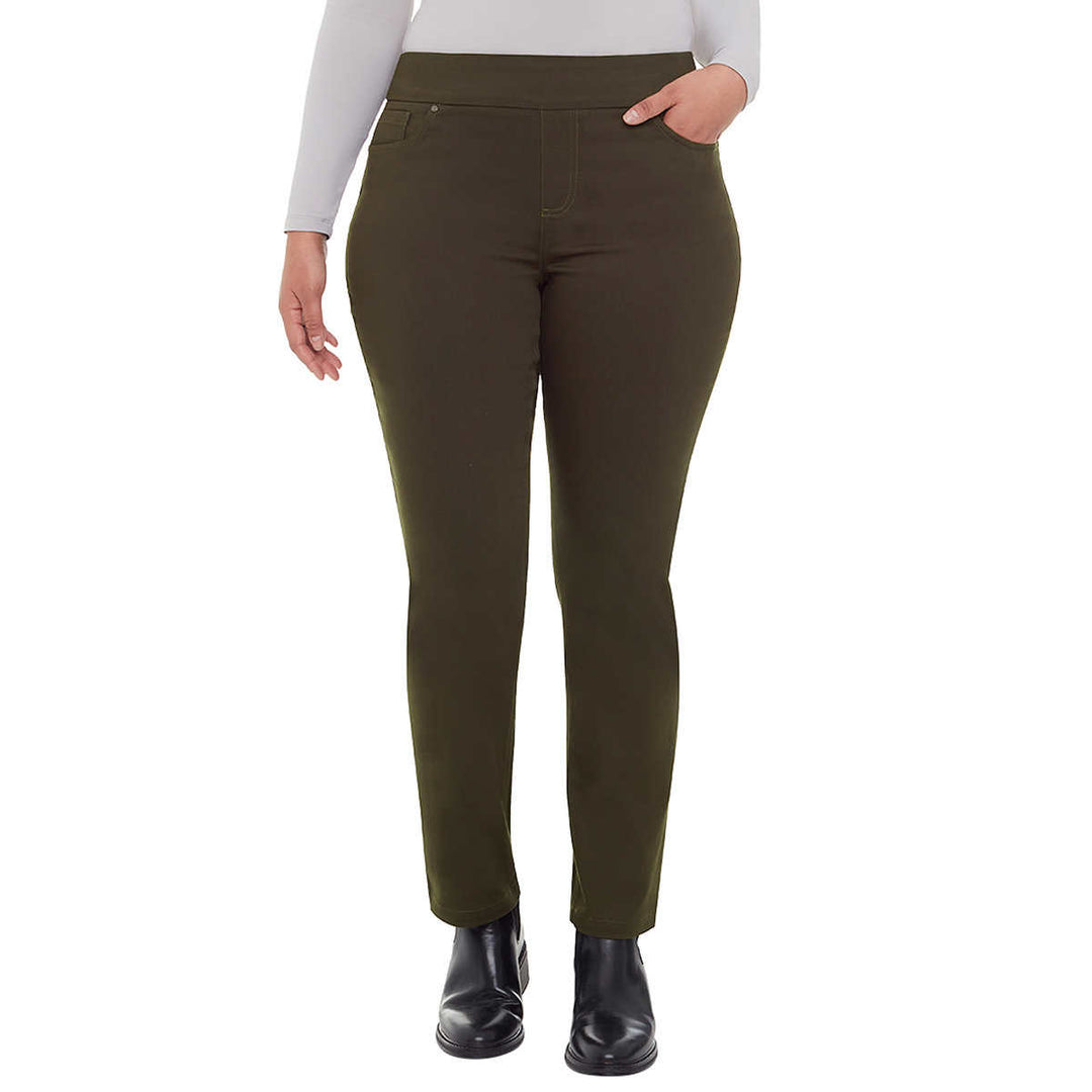 Up! - Women's five-pocket open-front trousers 