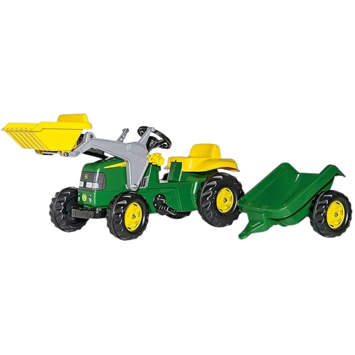 John Deere - Ride-On Tractor with Loader and Removable Trailer