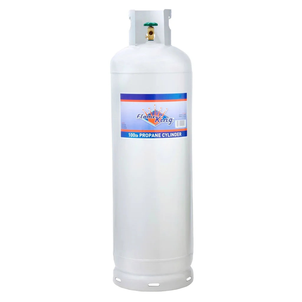 Flame King - Bouteille de propane vide en acier de 45 kg (100 lb) avec vanne POL