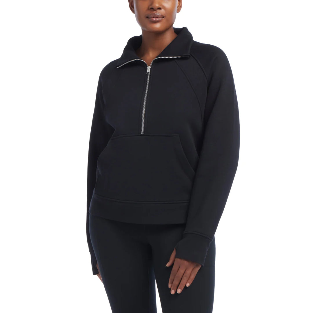 Danskin Half-Zip Funnel Neck Pullover Top