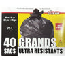 Sacs à ordures ultra résistant, 40 sacs