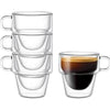 Stoiva - Tasses à expresso en isotherme à double paroi avec poignée, paquet de 4