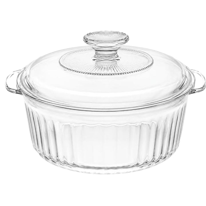 Starfrit - Borosilicate Glass Casserole with Lid and Side Handles, 2.4 L