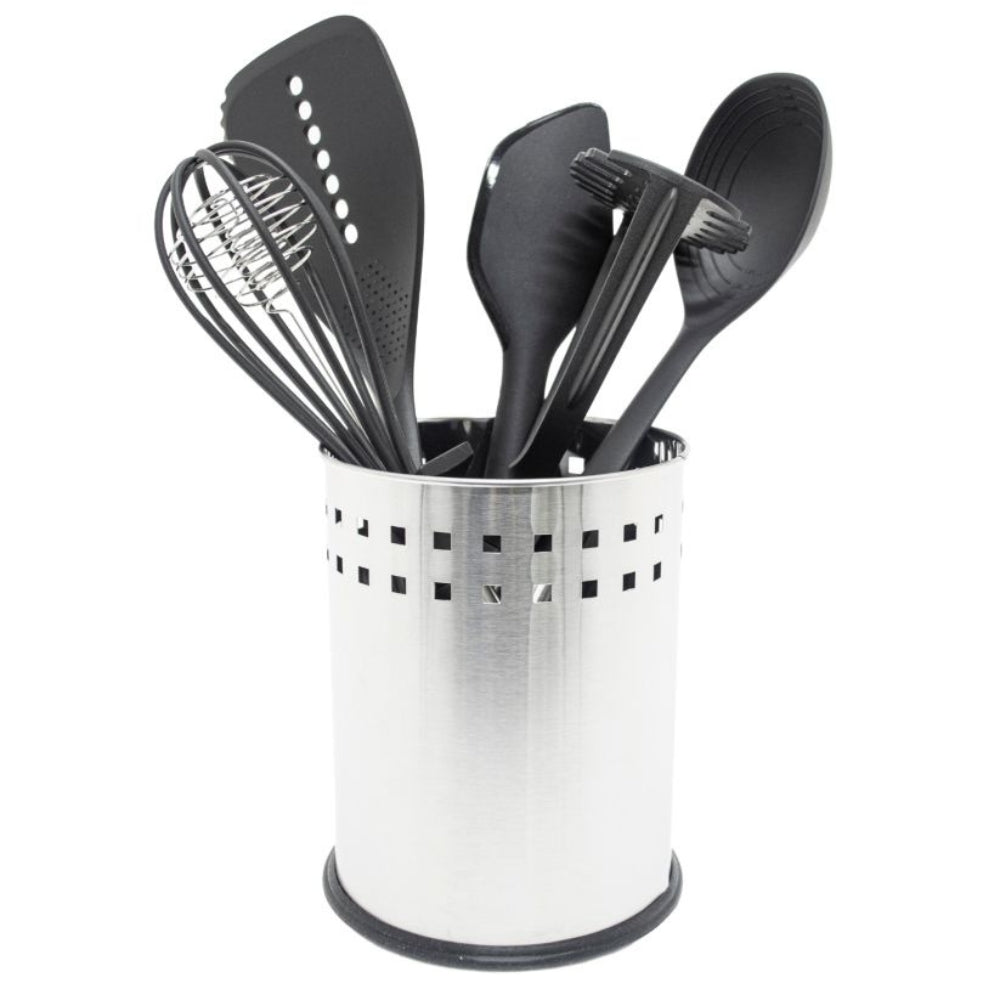 Starfrit - Pot à ustensiles en acier inoxydable Gourmet Steel