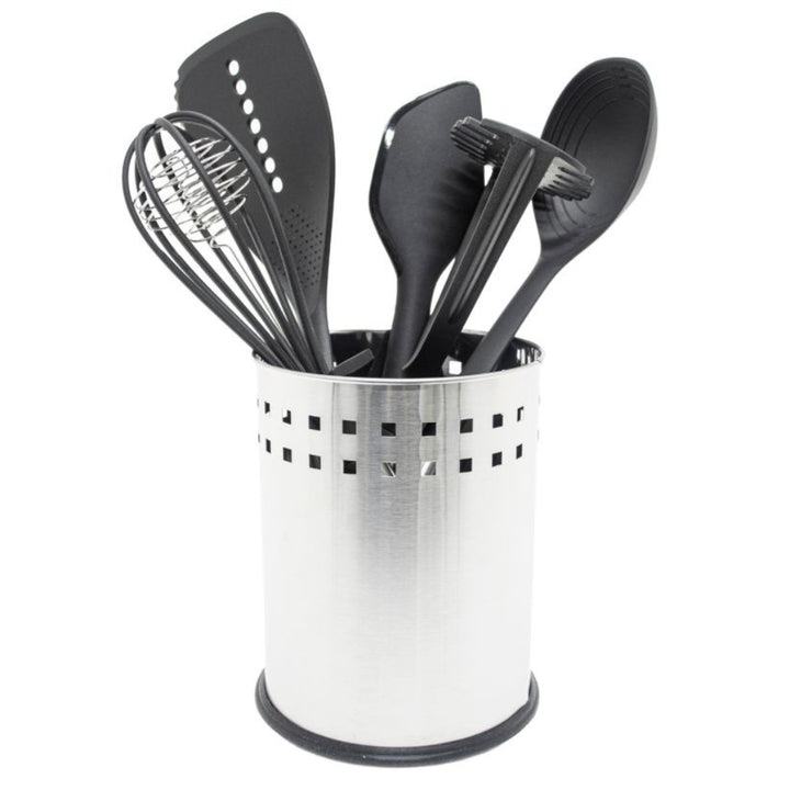 Starfrit - Pot à ustensiles en acier inoxydable Gourmet Steel